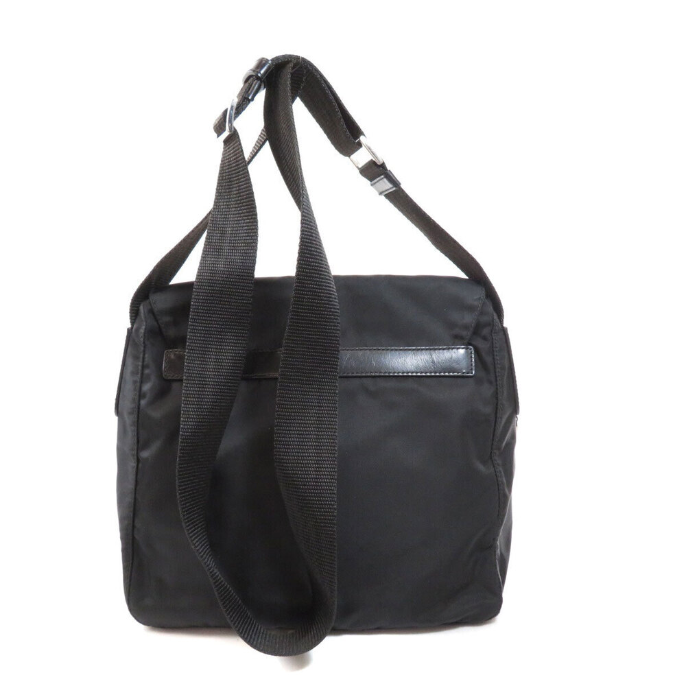 Prada Crossbody bag shoulder Tessuto Plate Black